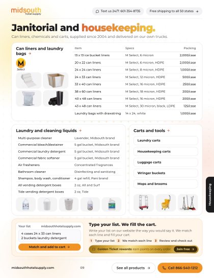 Housekeeping page